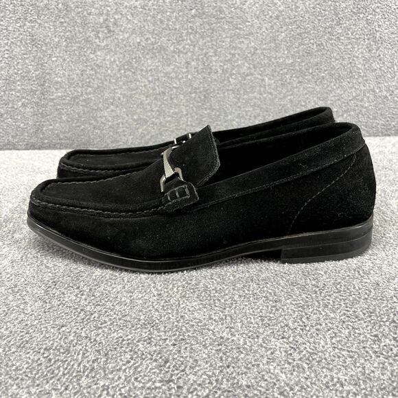 Stacy Adams Shoes Mens 9 M Reginald Black Suede Loafers Rubber Soles‎ main image 12